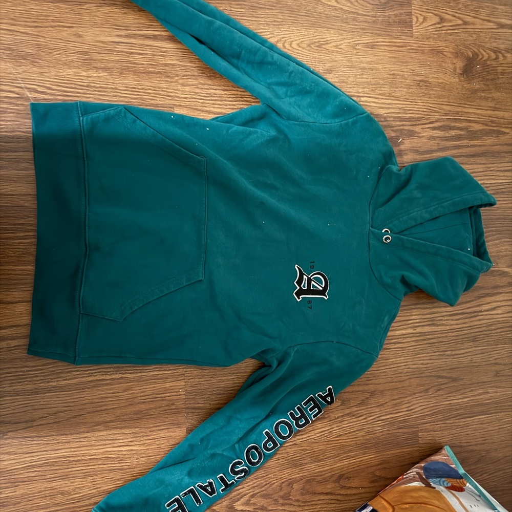 Aeropostale Teal Pullover Hoodie